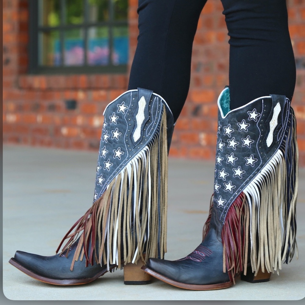 Corral Stars and fringe cowgirl boots